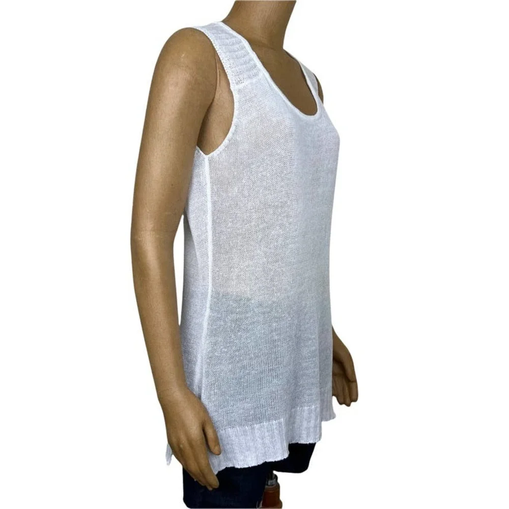 Miilla Linen Mesh Sleeveless Tunic Top Size Medium - Picture 4 of 9